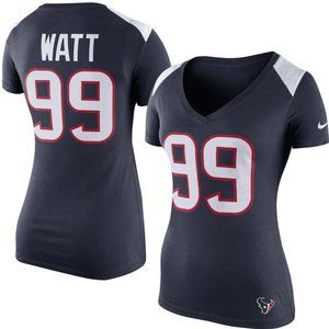 Women's Nike Houston Texans JJ Watt V-Neck Shirt Large NEW